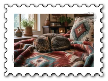 Postage Stamp photo effect preview