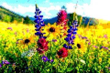 Pixelate photo effect preview